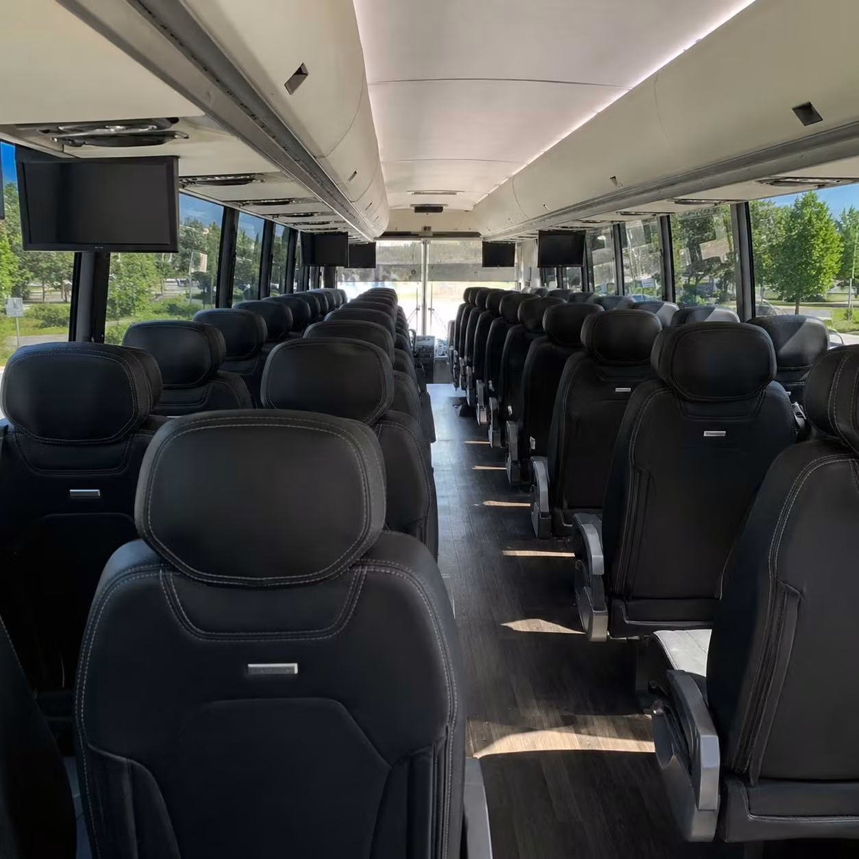 56 passenger charter bus interior