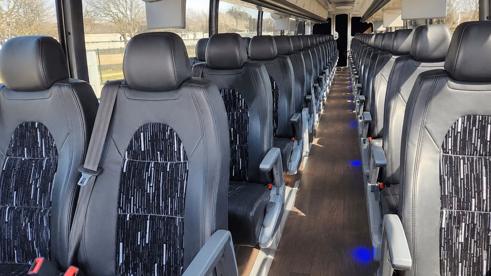 san angelo charter bus rental interior