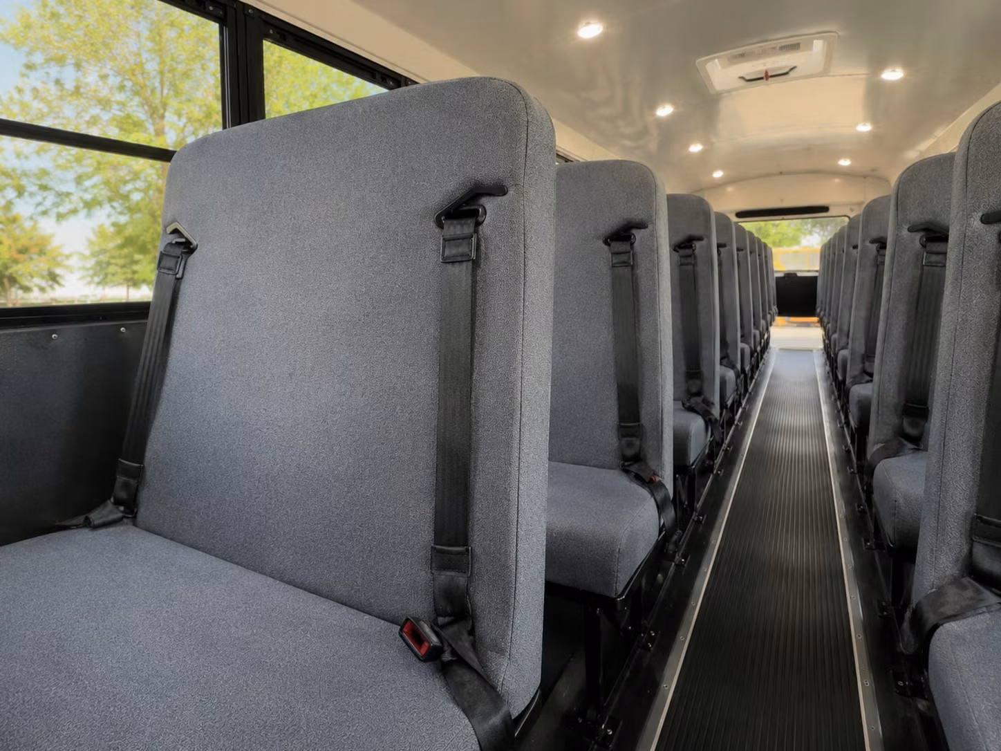 school bus inside